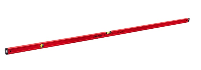 Aluminiowy poziomica profil PRO-A1200 ma wymiary 49×22 mm, gwarantujące sztywność.